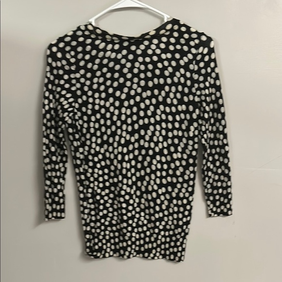 J. Crew Black and White Ribbed Fitted Sweater - Picture 4 of 4